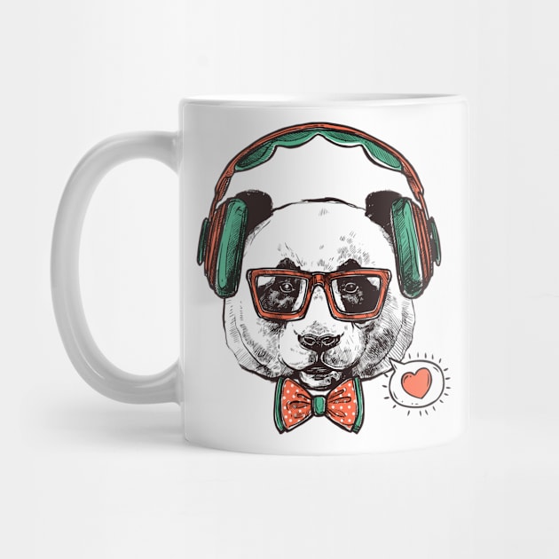 Musically PANDA Funny Teachers Students Valentines day by PrintcoDesign